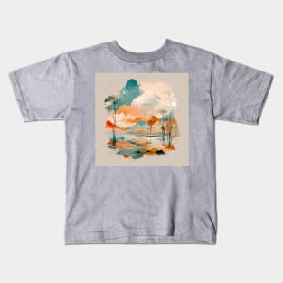 Boho Landscape Bright Kids T-Shirt